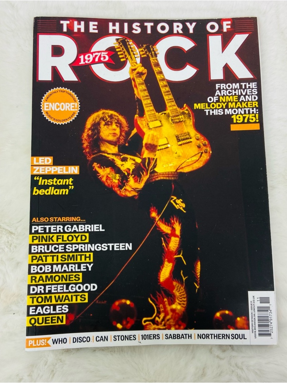 The History of Rock 1975 Magazine Led Zeppelin- Bold Black & Red Cover